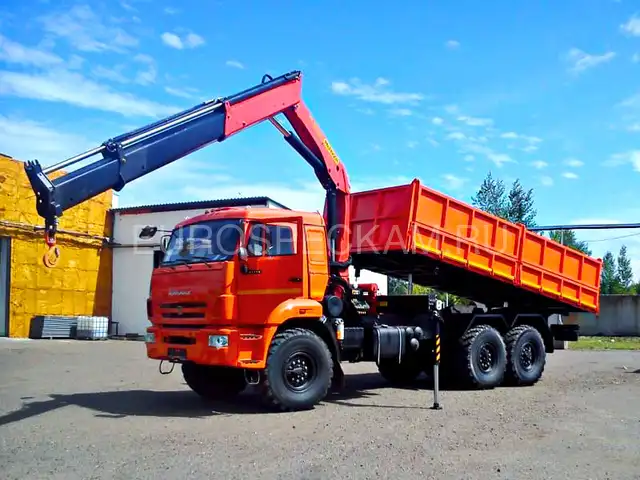 КАМАЗ 43118 самосвал с КМУ Palfinger PK 15500 A КАМАЗ 43118 самосвал с КМУ Palfinger PK 15500 A