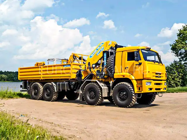 КАМАЗ 6560 бортовой с КМУ EFFER 850 6S